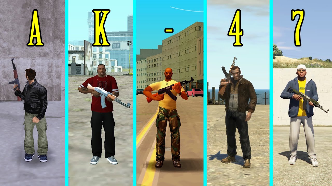 How AK-47 was changed in GTA games?