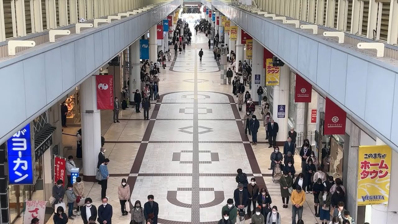 東日本大震災12年　3月11日午後2時46分　仙台市中心部で黙とう
