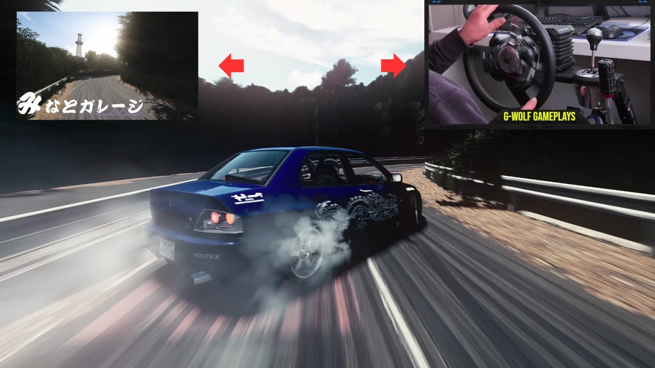 Drifting NEW Touge Fukuroi  in Mitsubishi Lancer EVO IX -  Assetto Corsa | Fanatec CSL DD