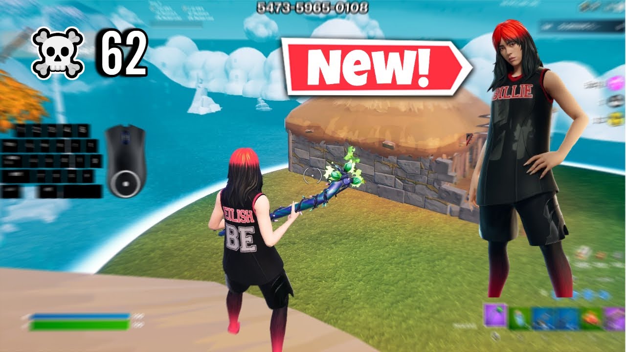 NEW BILLIE EILISH Red Roots Skin Fortnite Gameplay🏆Smooth