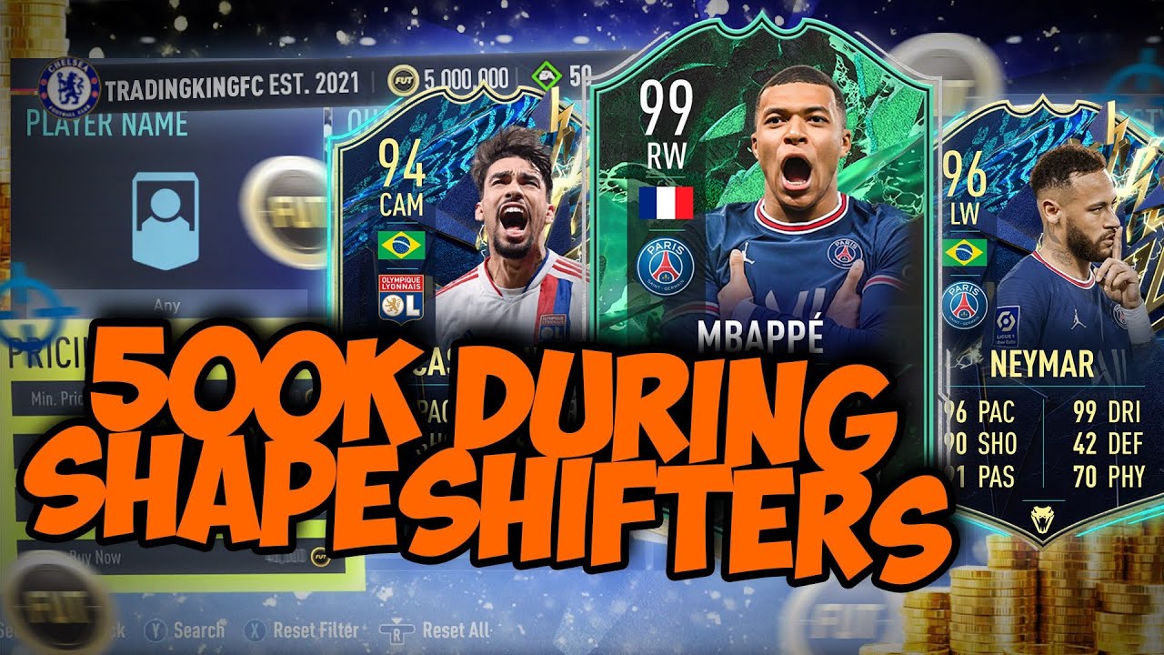 MAKE 500K NOW DURING SHAPESHIFTERS!! INSANE TOP 5 SNIPING FILTERS TO MAKE COINS FAST ON FIFA 22!!