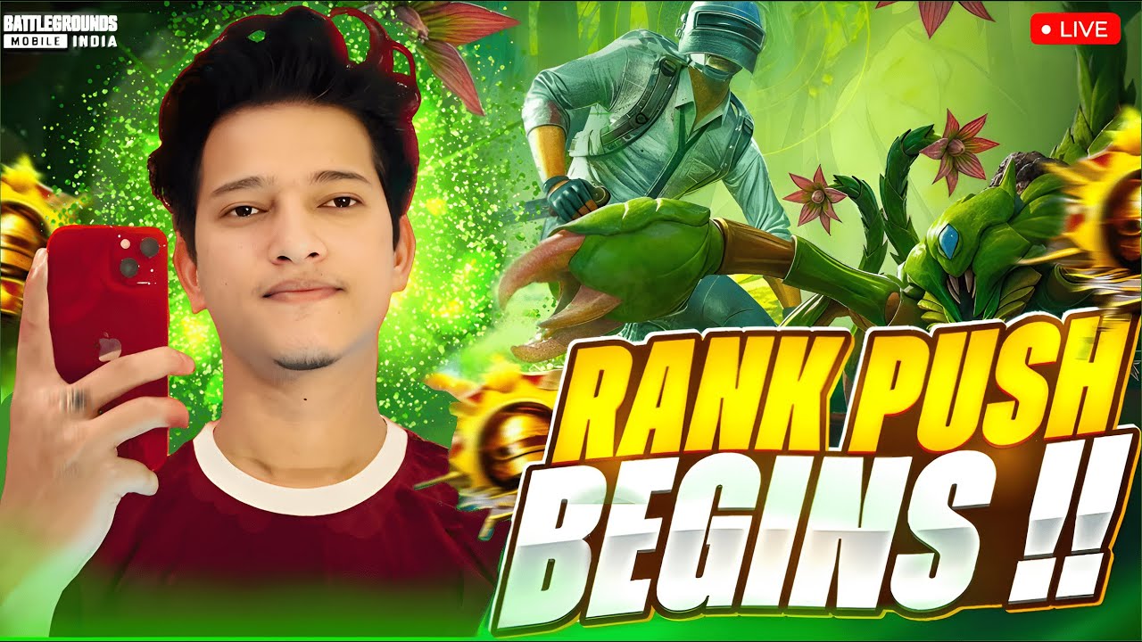 🔴RANK PUSH BEGINS | CONQUEROR RANK PUSH DAY 7 | BGMI LIVE 