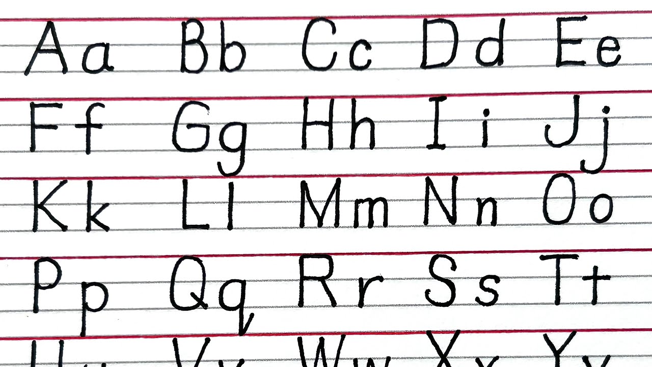How To Write The Print Letters A - Z  🍁  Alphabet Lettering Practice Tutorial For Beginners