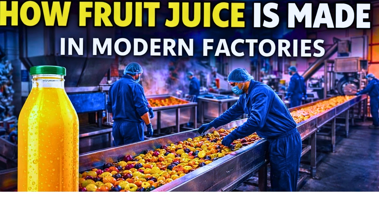 How Fruit Juice Is Made in Modern Factories | Complete Fruit Juice Processing Plant Documentary