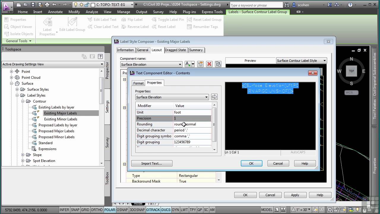 AutoCAD Civil 3D Tutorial | Toolspace Settings | InfiniteSkills