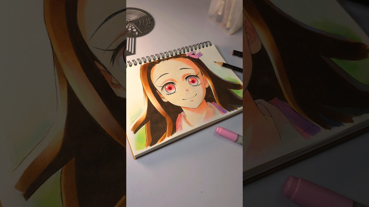 How to Draw Nezuko Step by Step🩷 #shorts