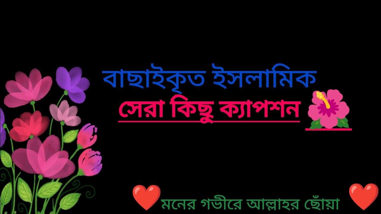 বাছাইকৃত ইসলামিক সেরা ক্যাপশন। best Islamic status।। ❤️🧡