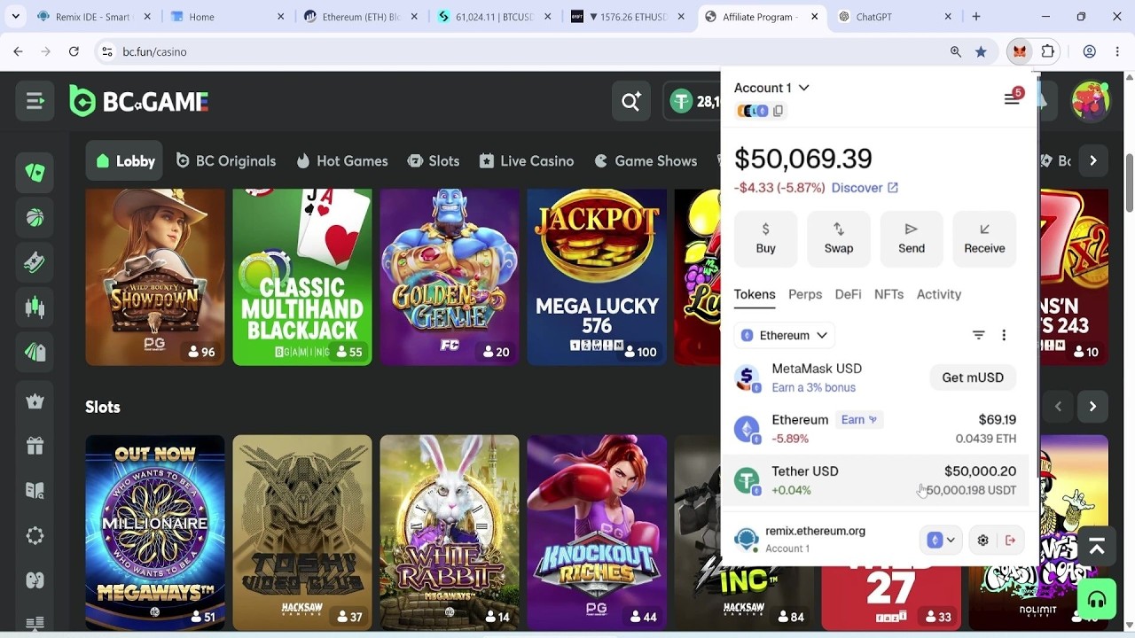 how to generate flash usdt for gambling testing