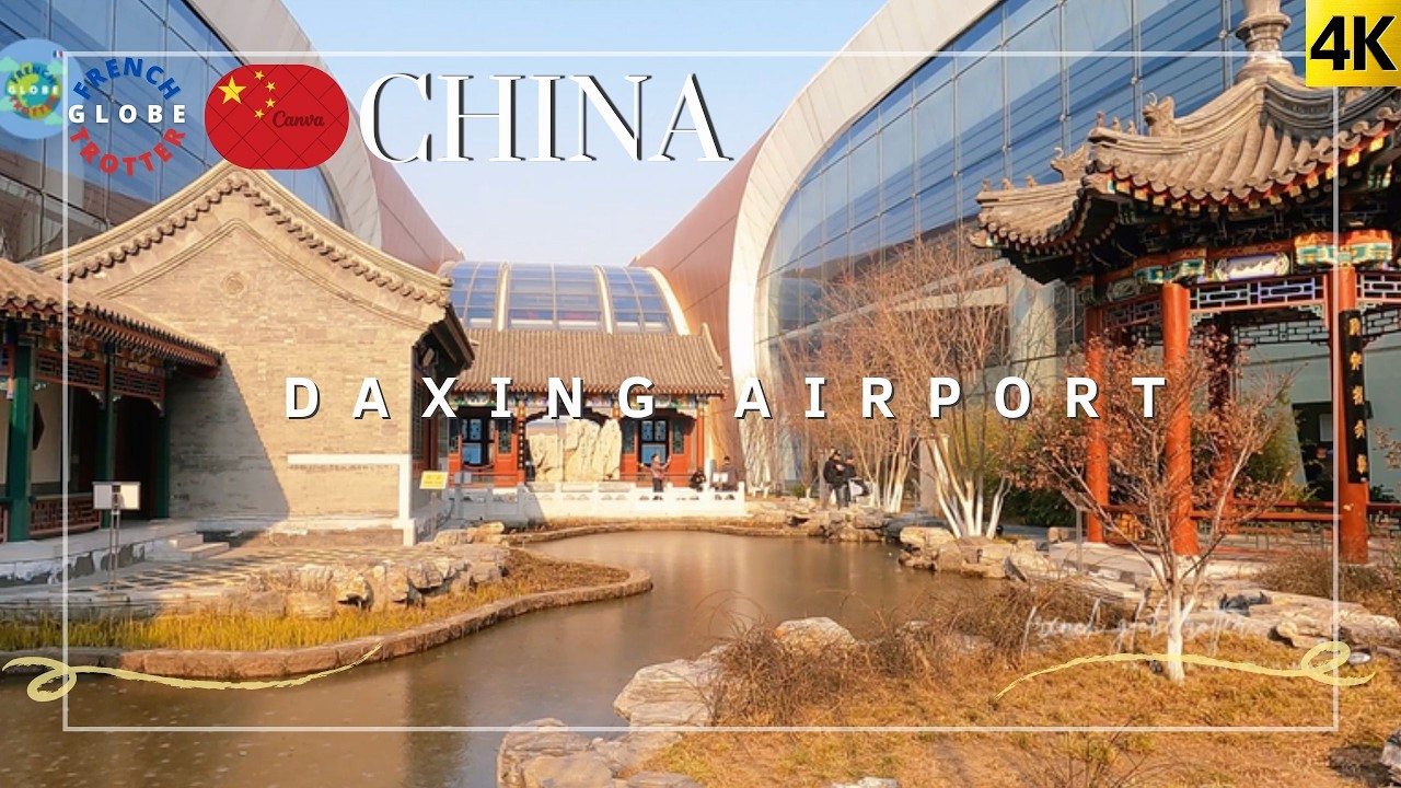 China Beijing Winter Walking Tour 🇨🇳 Daxing International Airport ➜ China Garden 4K✈️ 中国北京大兴机场