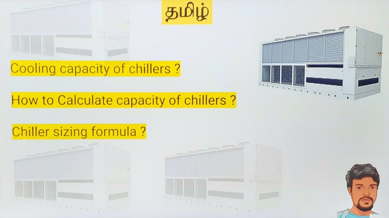 Chiller Sizing Formula | Cooling capacity of chillers | How to calculate TR of chillers