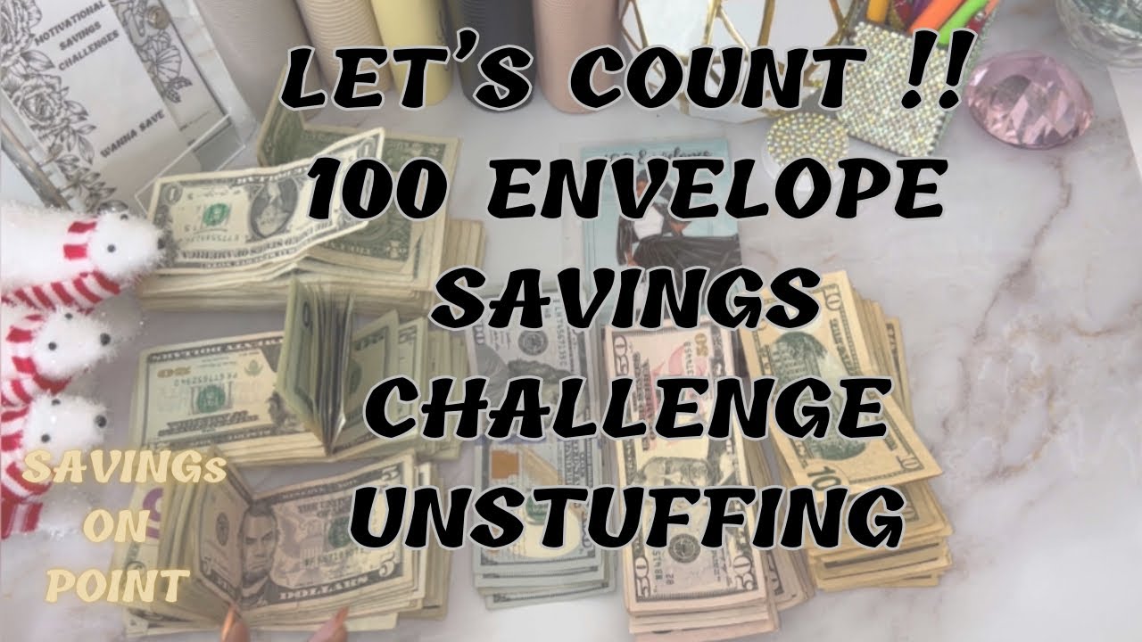 100 ENVELOPE SAVINGS CHALLENGE UNSTUFFING| Experience the Relaxing ASMR of Counting Money|Vlogmas#17