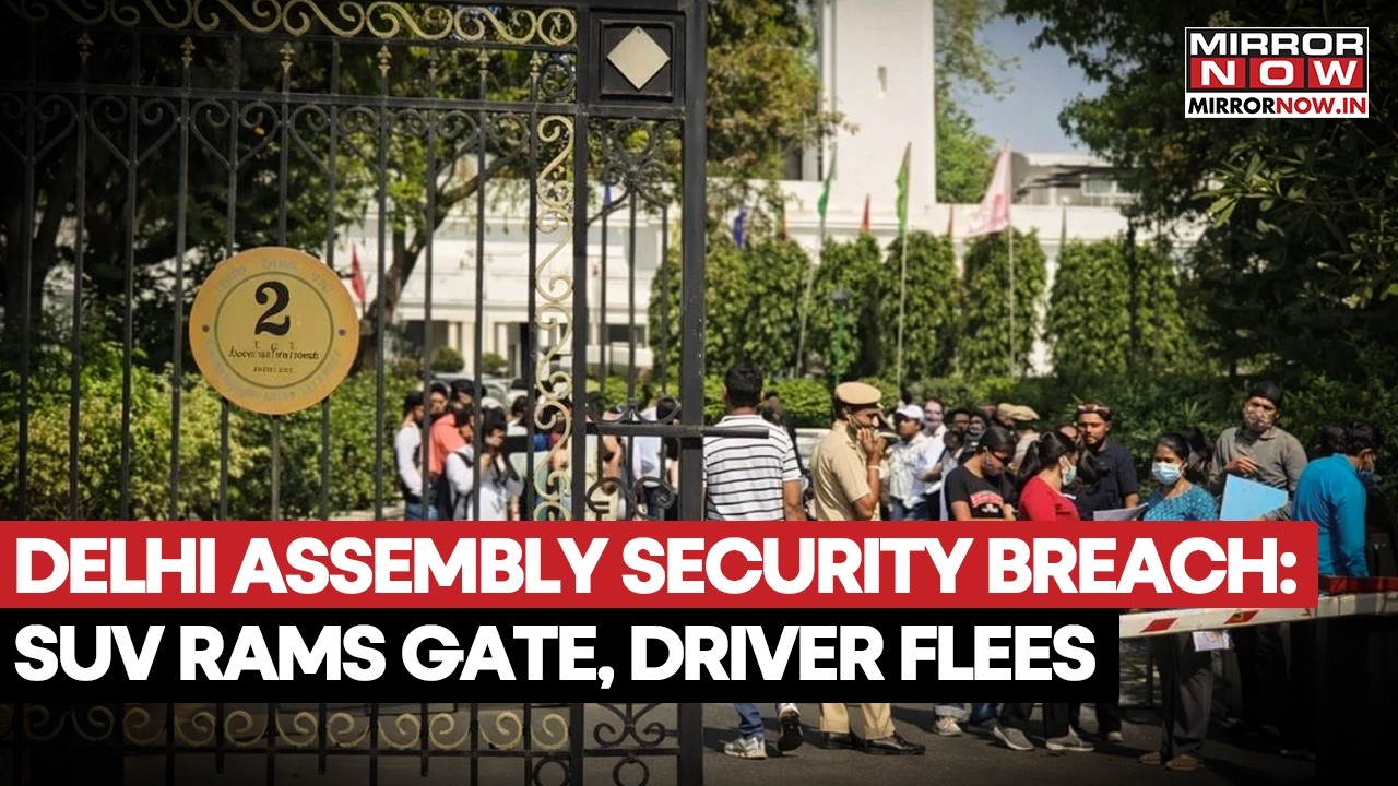 Delhi Assembly Security  Breach: Car Breaks Gate, Ink Hurled At Speaker&rsquo;s Car in Shocking Incident