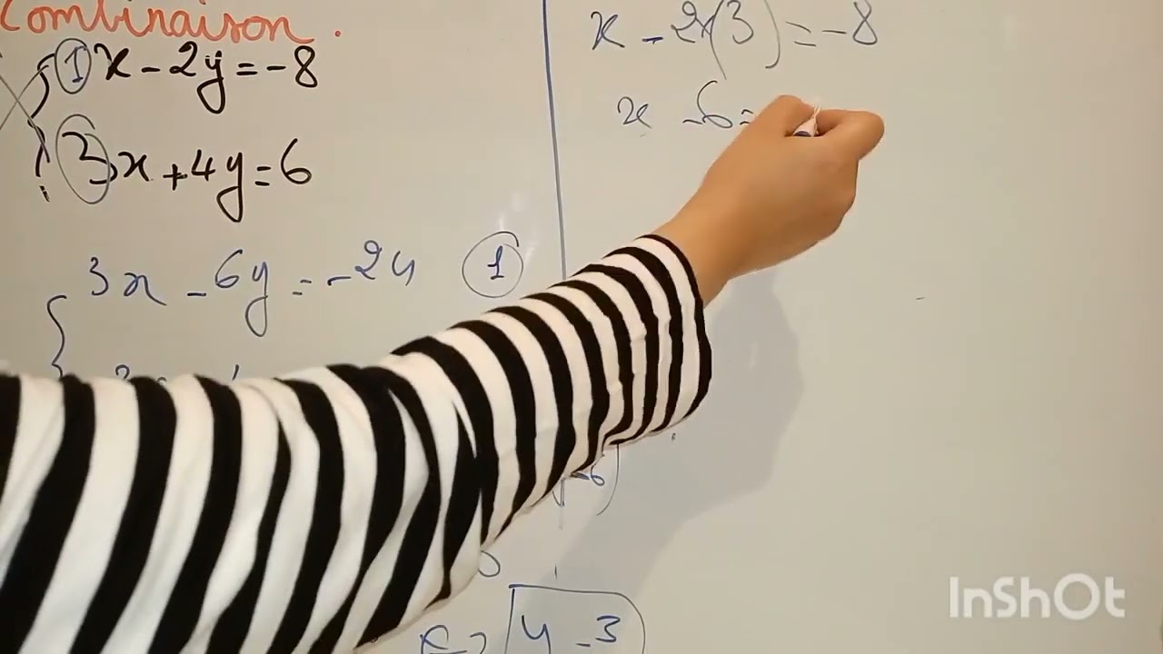 Système d'équations du 1er degré à deux inconnues نظمة معادلتين / رياضيات التالثة اعدادي مسلم دولي