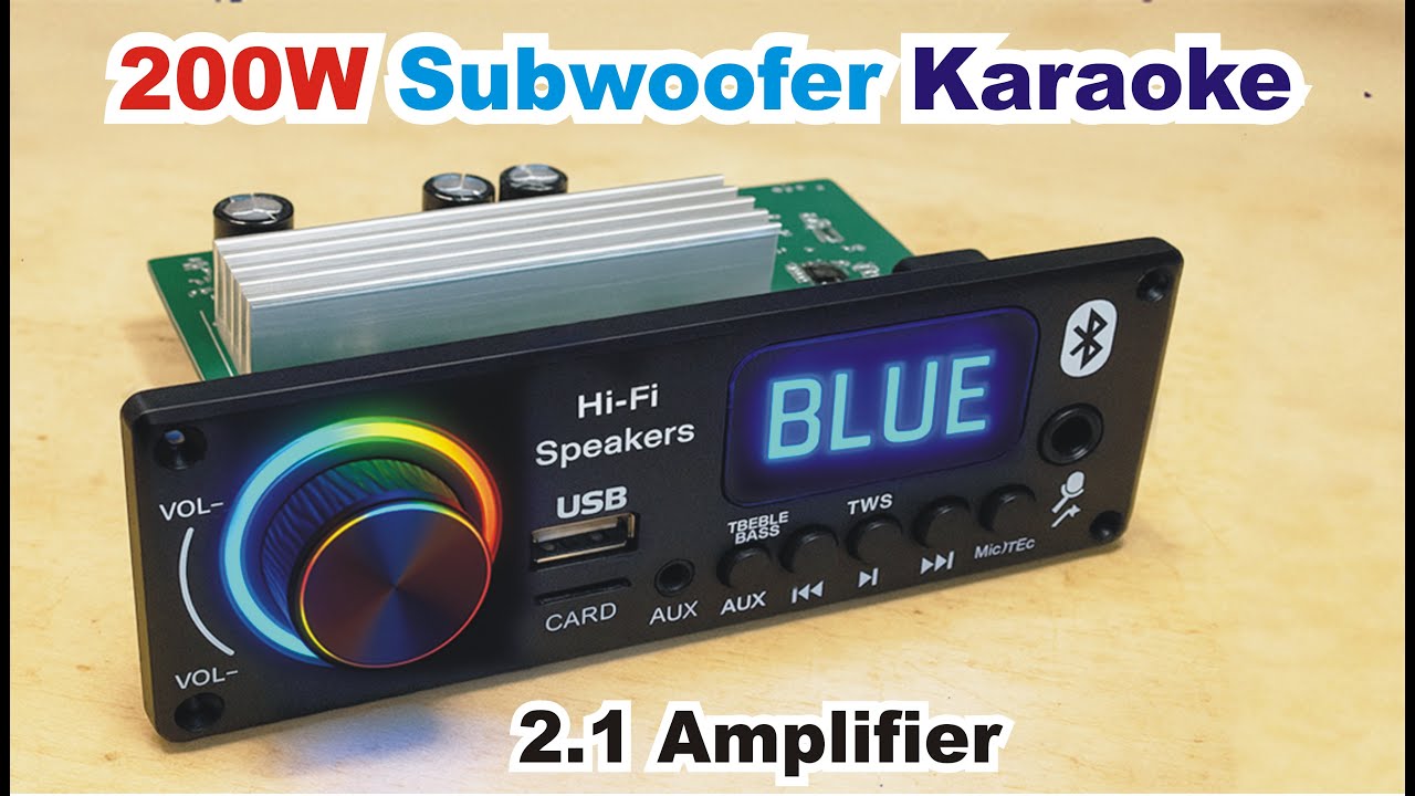 Best 200W diy bluetooth karaoke partybox amplifier review | TPA3116D2  2.1 subwoofer bass test