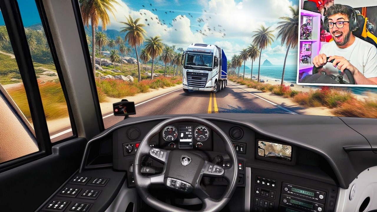 SIMULADOR de CONDUCTOR de AUTOB&Uacute;S en ISLA TUR&Iacute;STICA 🚌 | Tourist Bus Simulator