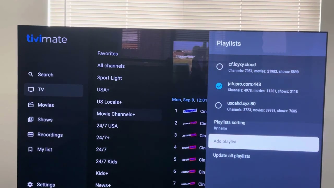 How to upload a playlist to tivimate