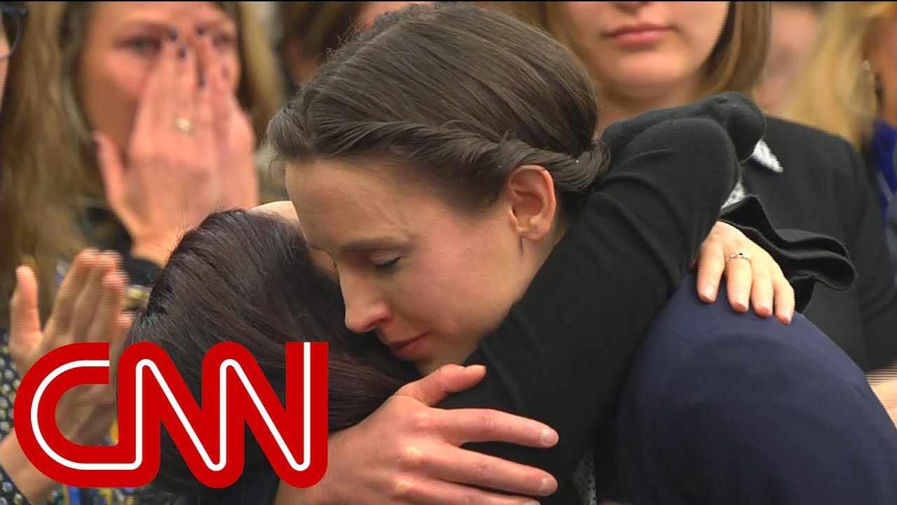 Courtroom erupts in applause for Nassar whistleblower