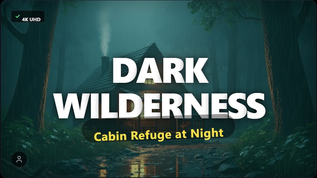 Dark Wilderness Rain Sounds | Cabin Refuge at Night