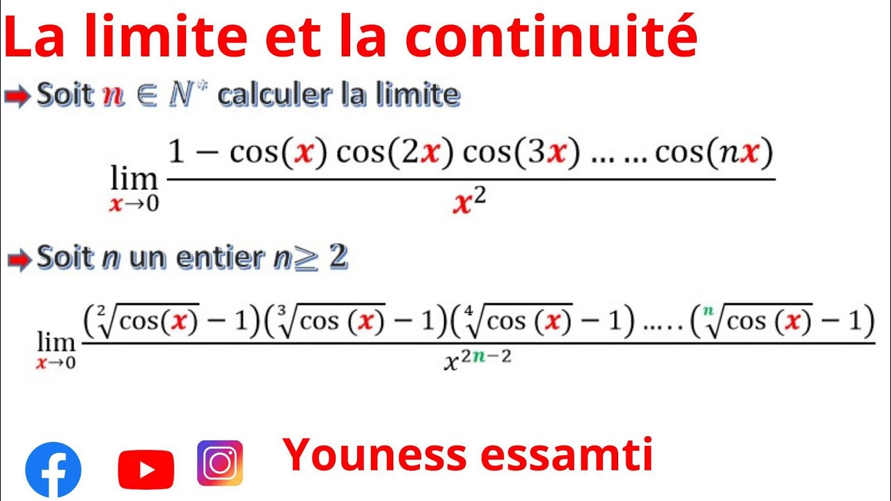 Limite Fonctions Trigonométriques - Forme Indéterminée - 2 Bac SM