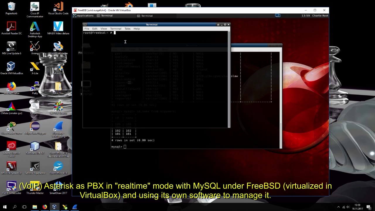 VoIP using Asterisk, Freebsd, MySQL und Java