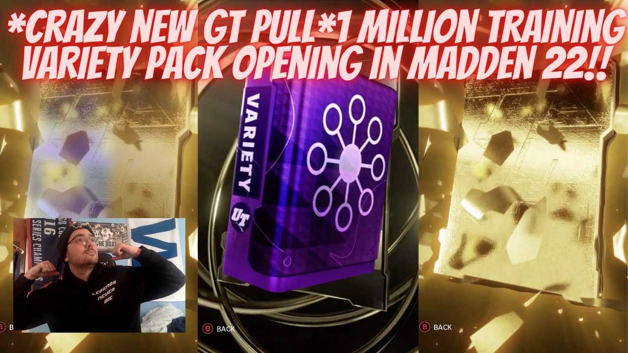 *CRAZY GT PULL* 1 MILLION TRAINING VARIETY PACK OPENING WITH NEW GOLDEN TICKET PULL IN MADDEN 22!!