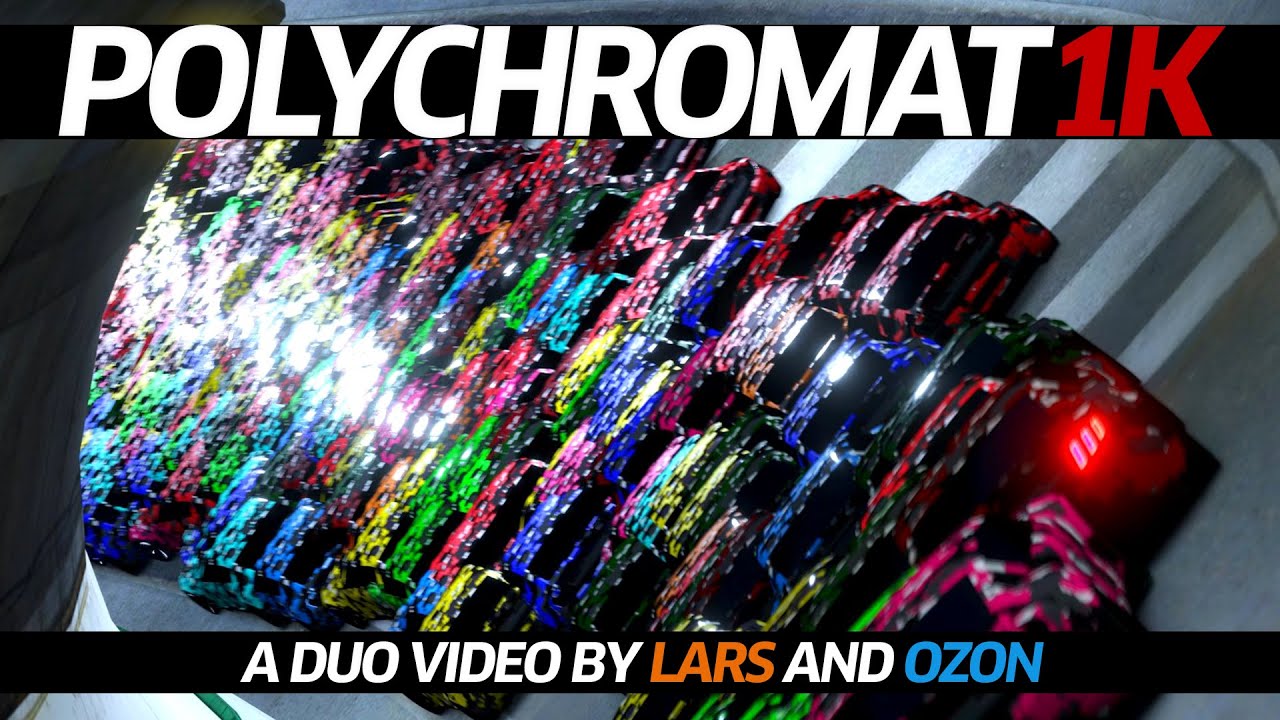 1000 CARS driving this INSANE Track - POLYCHROMAT1K - A Trackmania Video