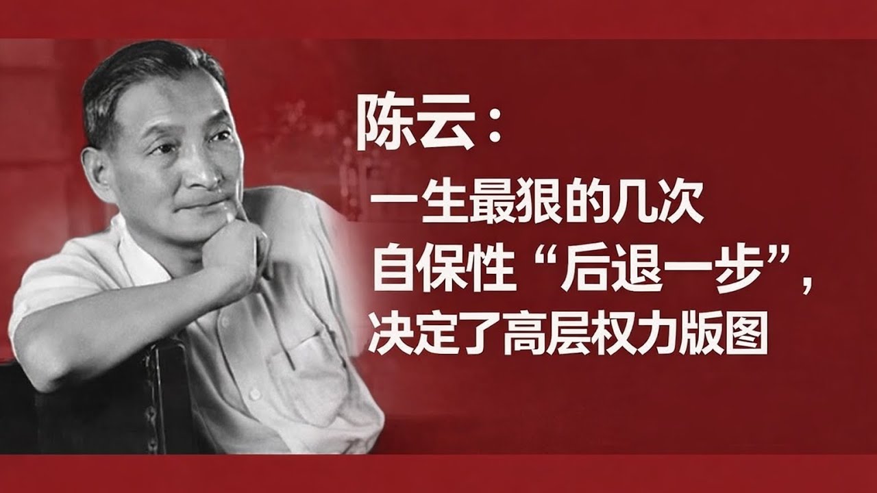陈云：一生最狠的几次自保性“后退一步”，决定了高层权力版图#陈云 #周恩来 #毛泽东 #邓小平 #刘少奇 #高岗 #彭真 #林彪 #薄一波 ｜中央特科｜遵义会议｜延安整风｜东北局争论｜高饶事件｜
