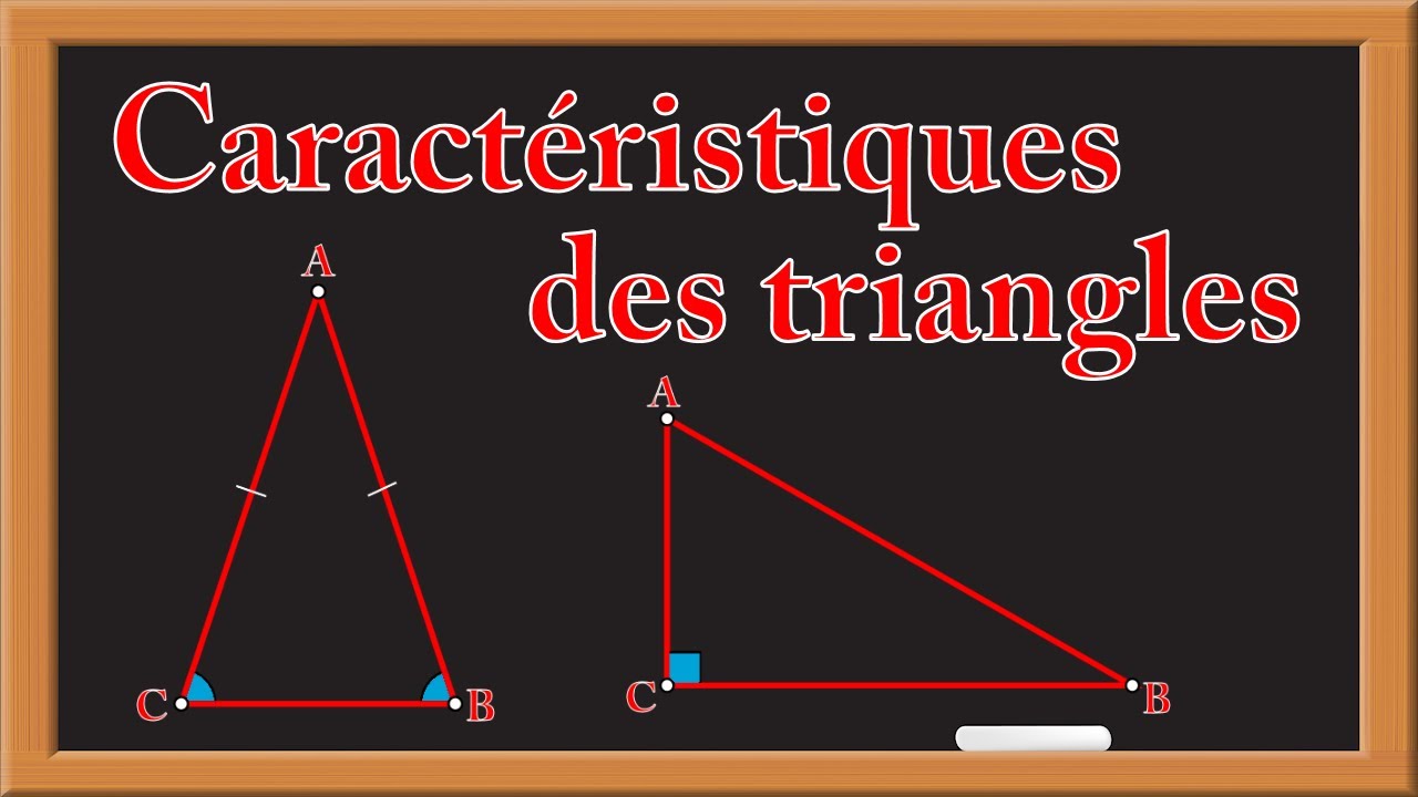 Maths,  les caractéristiques des triangles ( rectangle, isocèle, équilatéral, quelconque, scalène )