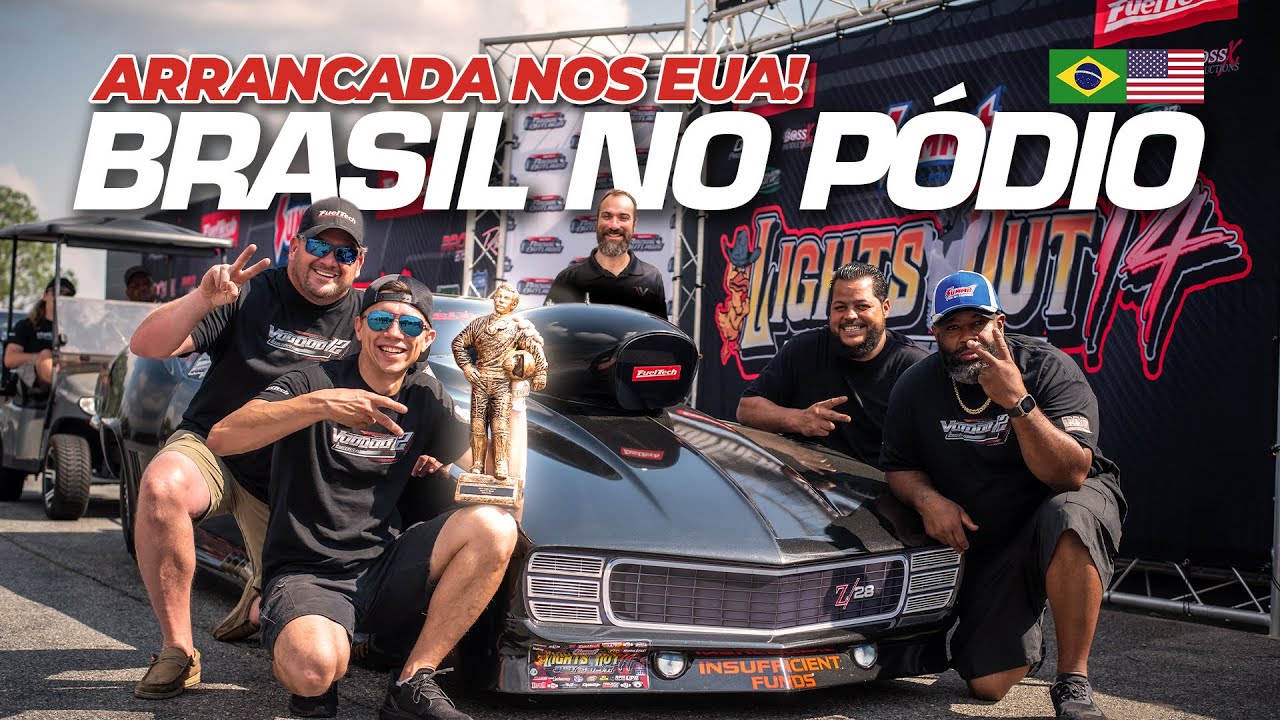 Brasil APAVOROU no Lights Out 14, a MAIOR PROVA de Arrancada Radial do MUNDO! Luís VOODOO de Leon!