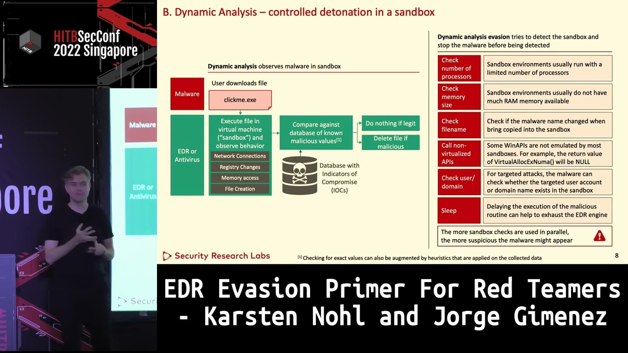 #HITB2022SIN EDR Evasion Primer For Red Teamers - Jorge Gimenez & Karsten Nohl