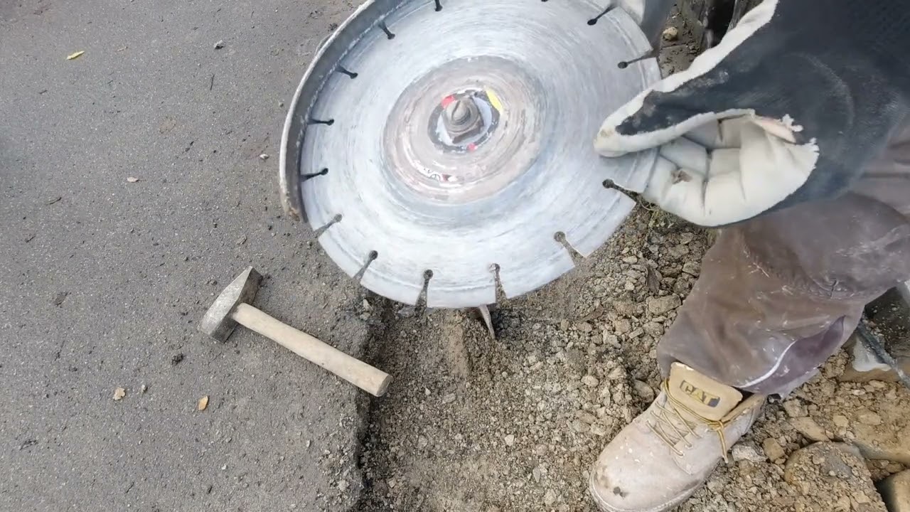 Mit Diamant Trennscheibe Stahl schneiden danach Metalltrennscheibe mit Steinen