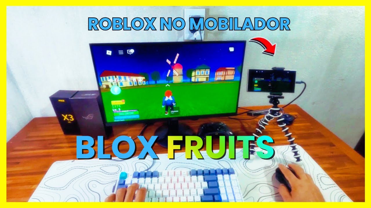Sou MOBILADOR agora! Joguei Blox Fruits com handcam e ficou absurdo! #mobilador #bloxfruits