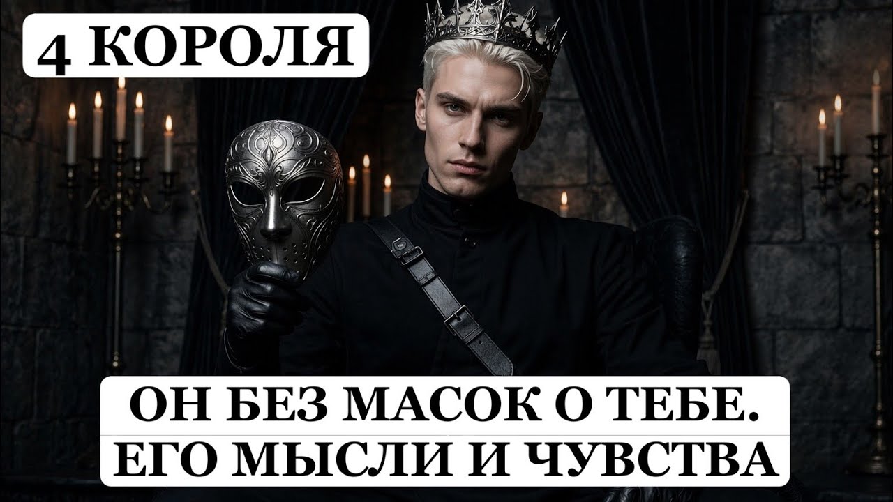 ТАРО Расклад онлайн 4 КОРОЛЯ 👑 ОН БЕЗ МАСОК О ТЕБЕ 🎭 ЕГО МЫСЛИ И ЧУВСТВА 🔮