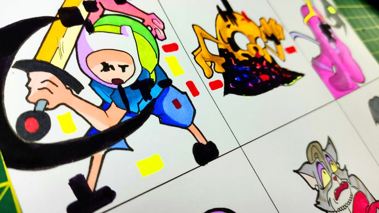 dibujando FRIDAY NIGHT FUNKIN VS Finn & Jake | CN Takeover DEMO (Come Learn With Pibby x FNF Mod)