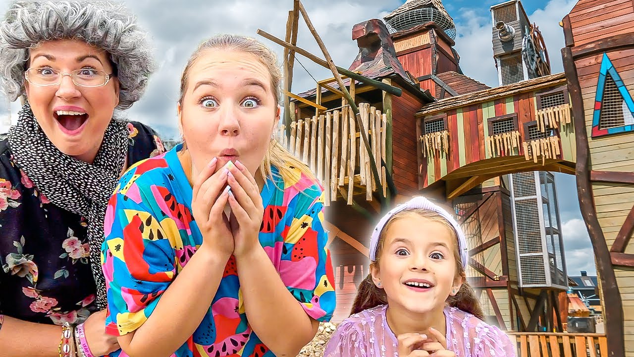 Ruby and Bonnie family trip to Adventure Park with kids activities
