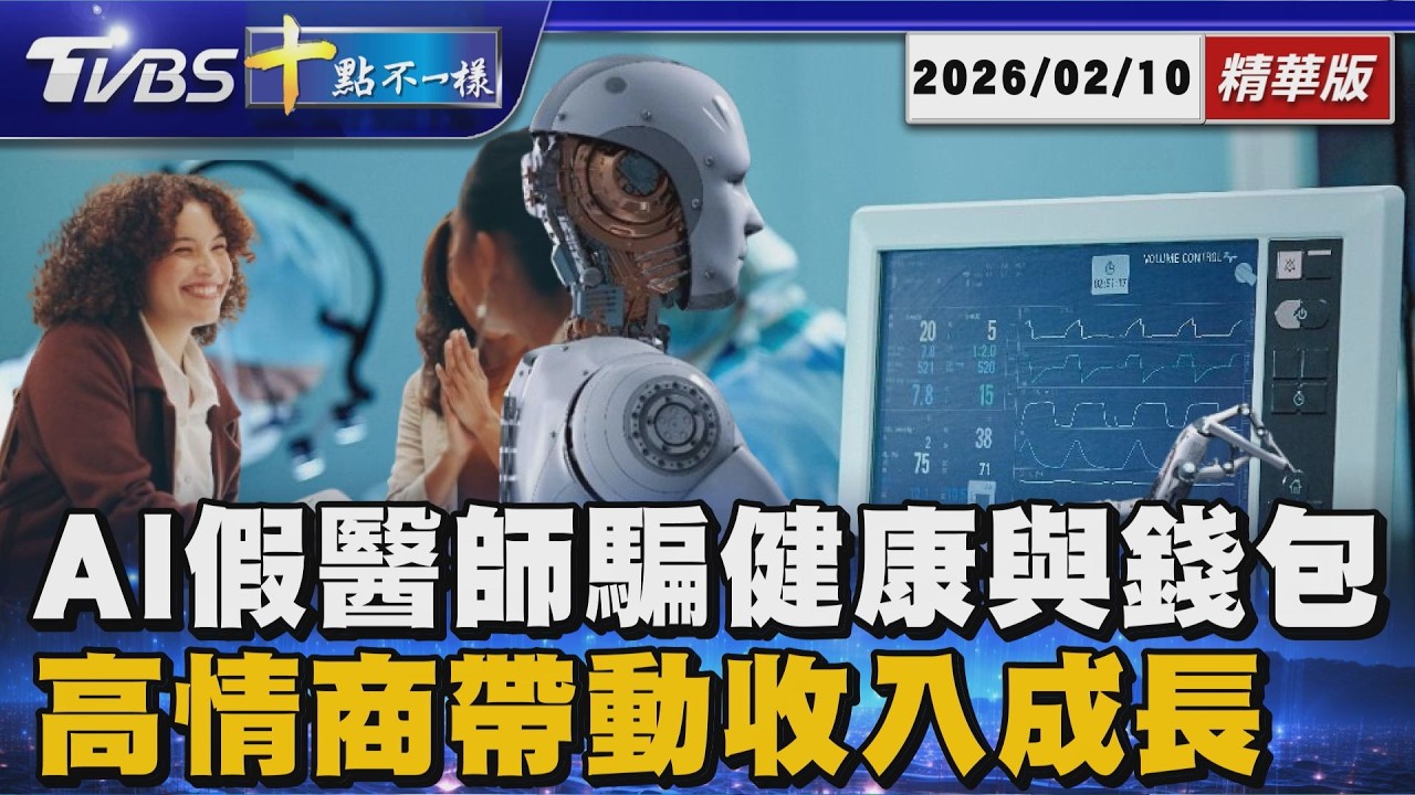 【十點不一樣】要聞焦點話題PODCAST｜20260210 AI假醫師騙健康與錢包       高情商帶動收入成長 @TVBSNEWS02