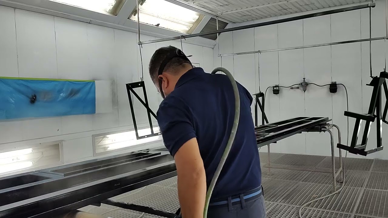 Final coating for towing truck side Panel