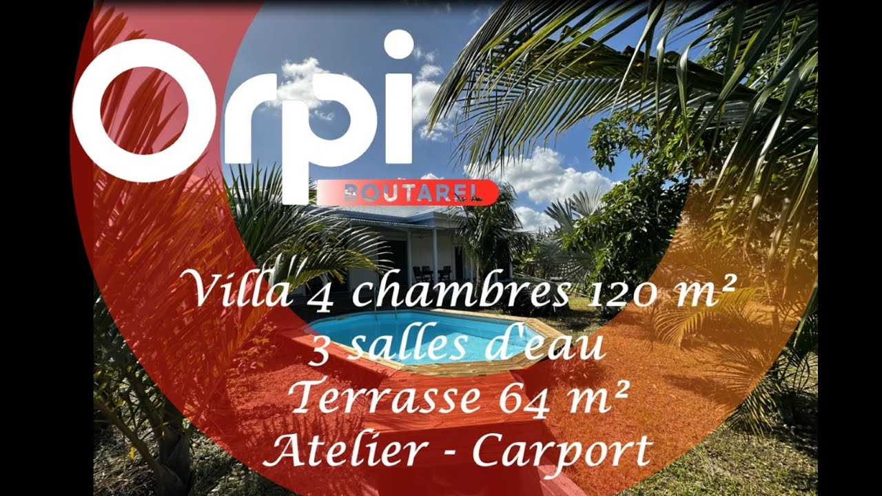 Villa 4 chambres entre Saint François et le Moule