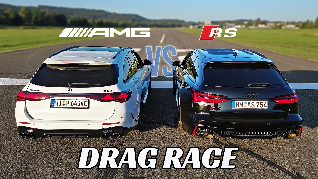Audi RS6 Performance (630 PS) 🆚 Mercedes AMG E53 (612 PS) - Drag Race