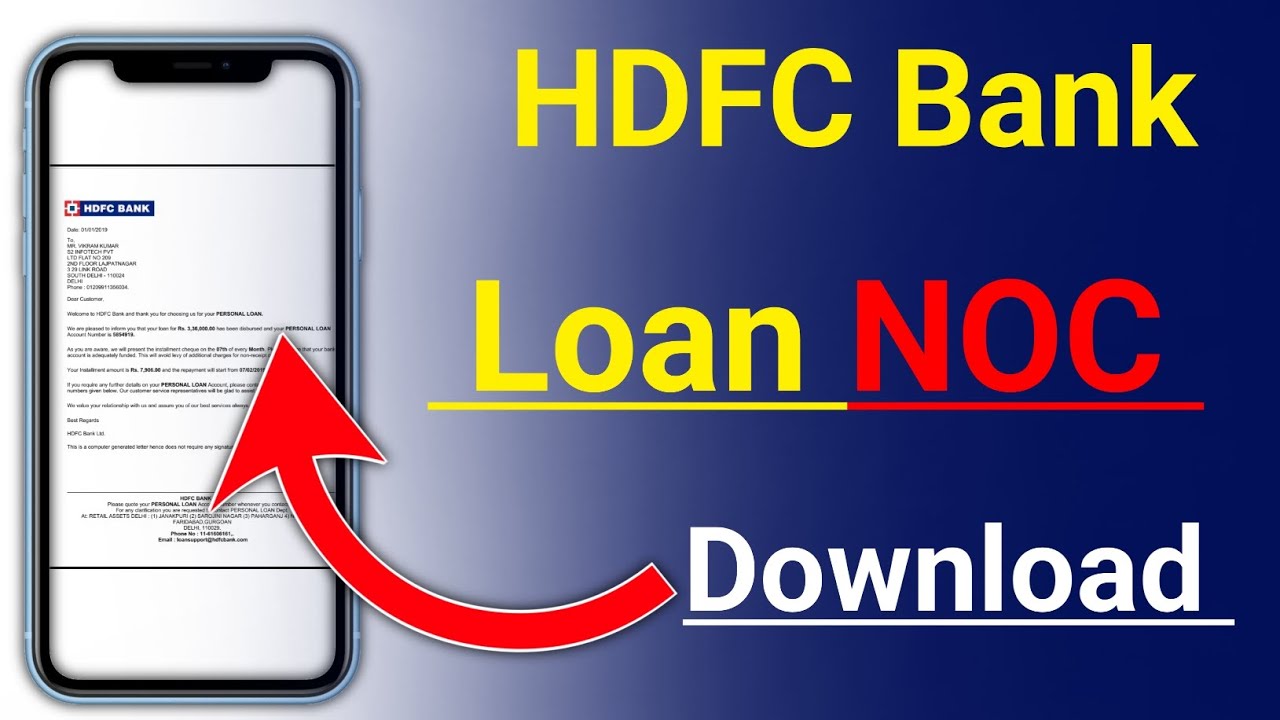 HDFC Bank Loan NOC Kaise Nikale Mobile Se 2026 | HDFC Bank Loan NOC Kaise Download Kaise