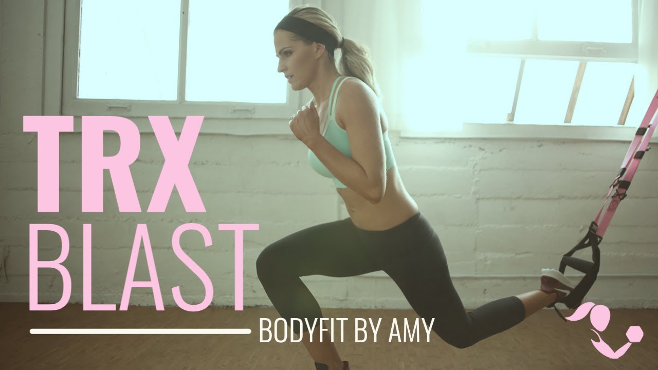 25 Minute TRX Blast Workout:  Suspension Training Exercises at home for strength & cardio