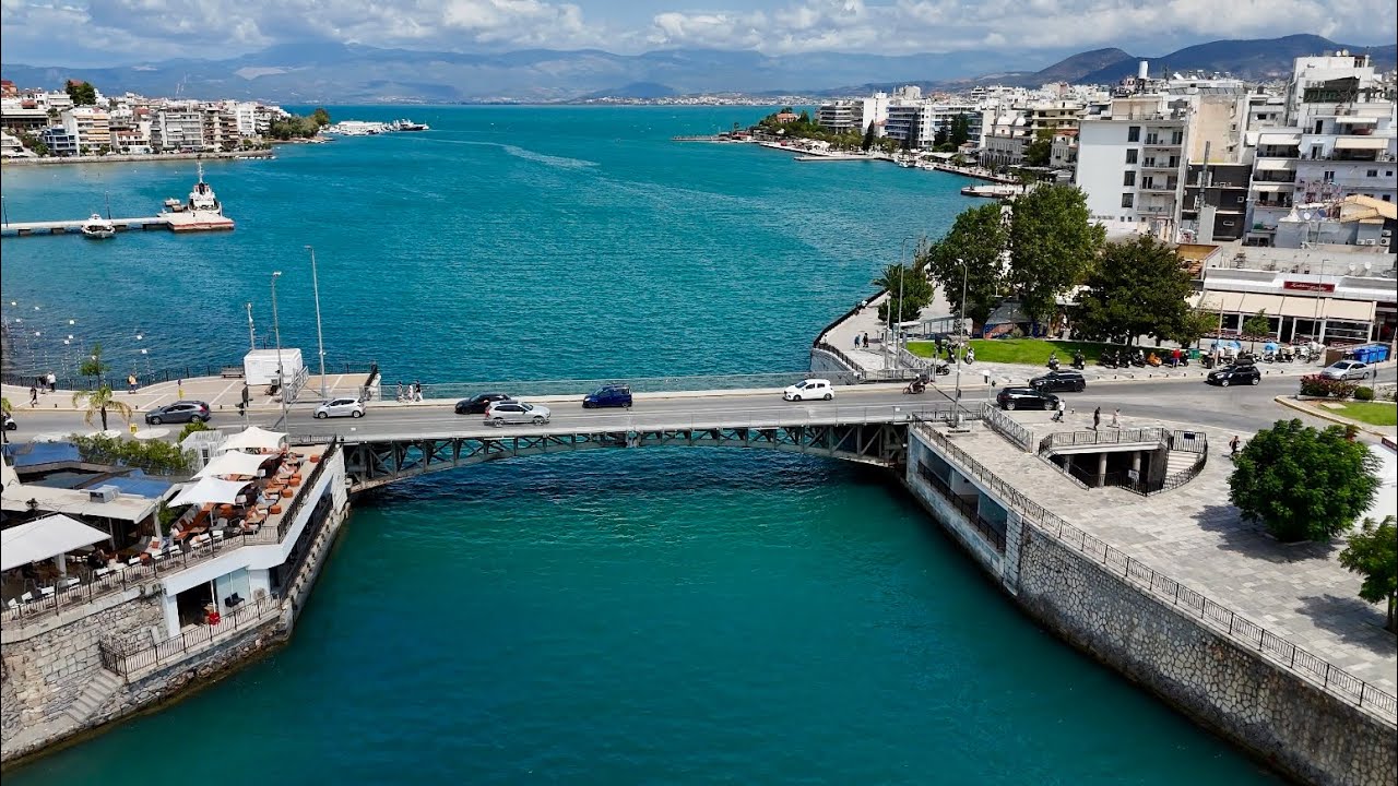 Chalkida DJI air 3 over the Euripus Strait - old bridge &Chi;&alpha;&lambda;&kappa;ί&delta;&alpha; &pi;&alpha;&lambda;&iota;ά &gamma;έ&phi;&upsilon;&rho;&alpha; 
