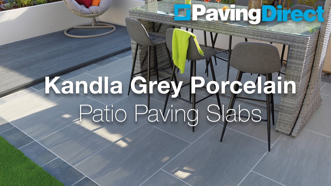 Kandla Grey Porcelain Patio Paving Slabs (900 x 600 mm)