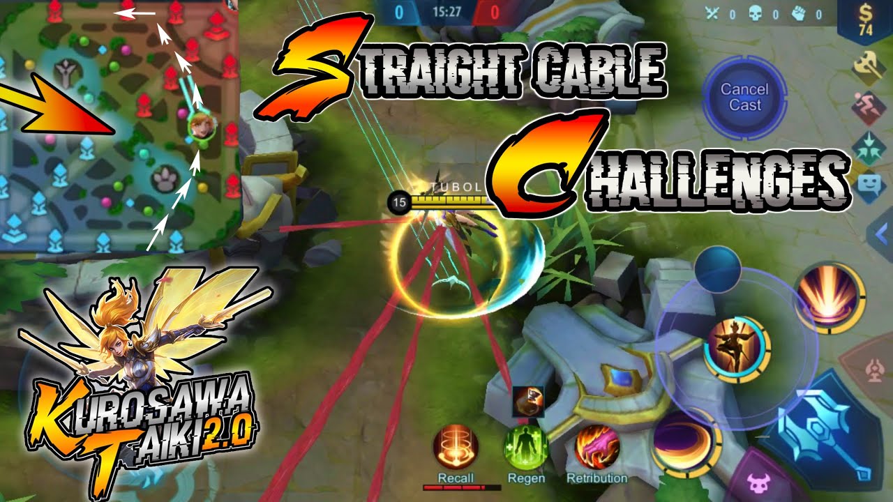 11 NEW STRAIGHT CABLE CHALLENGES YOU MUST TRY || Mobile Legends: Bang Bang
