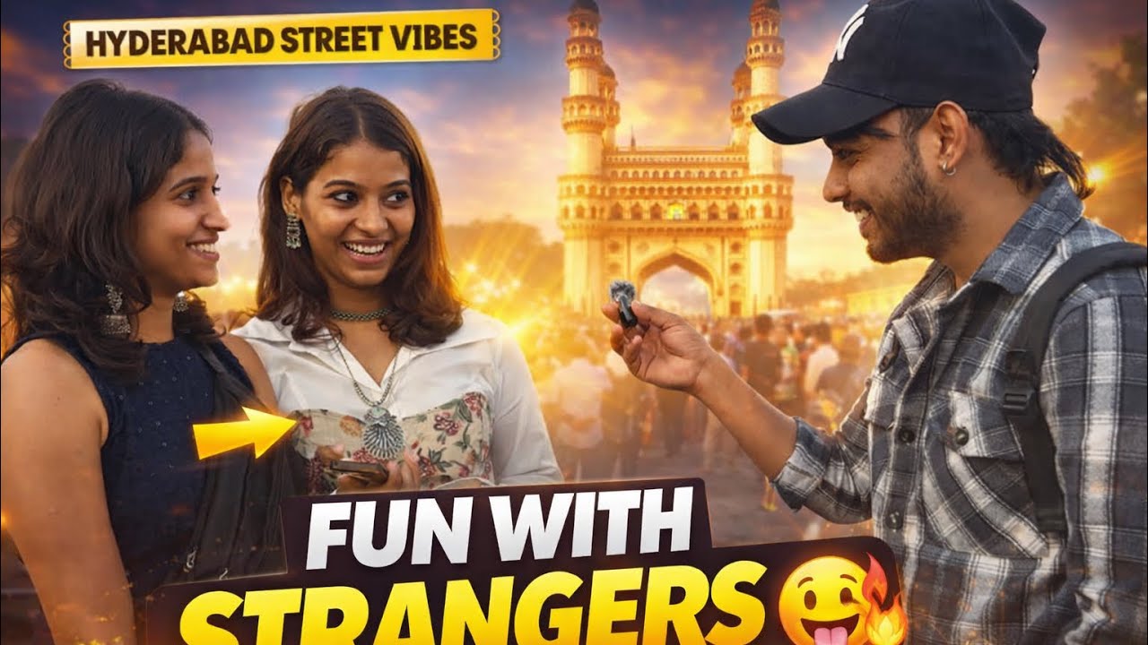 Fun with strangers  in Charminar 😱😂￼