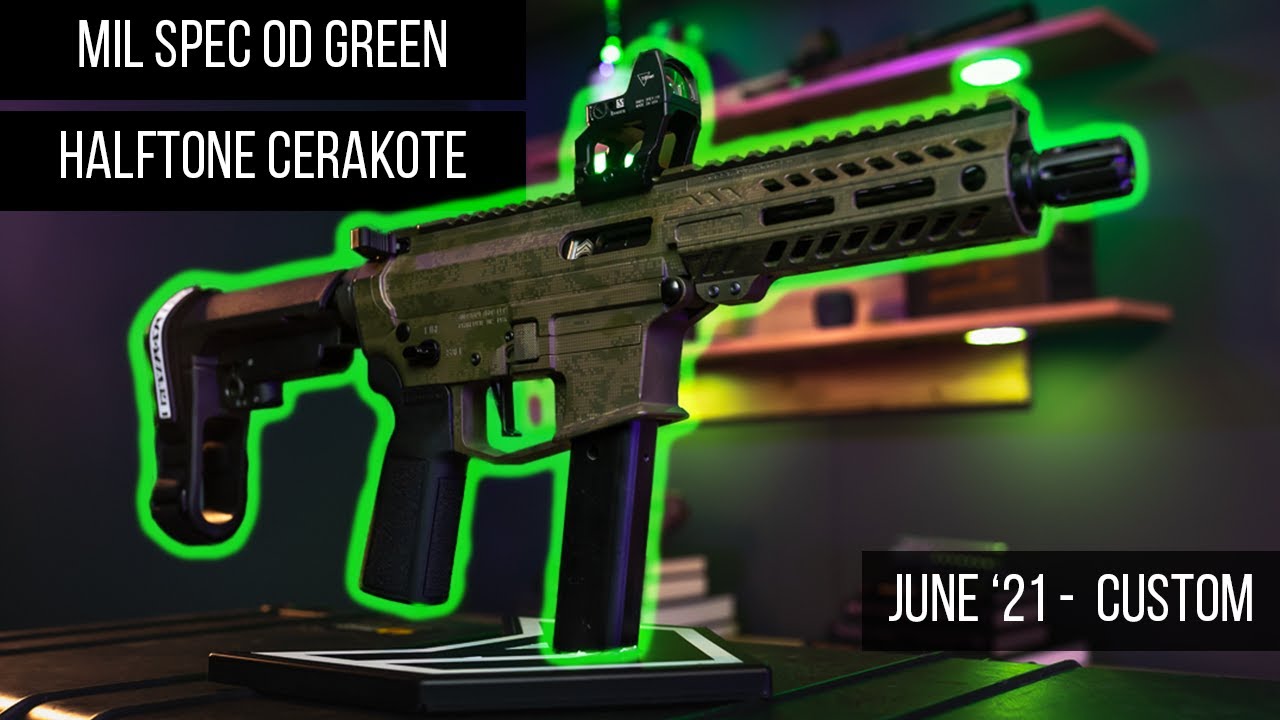 Angstadt Arms - UDP-9 Pistol in OD Green Urban Halftone Cerakote (June '21)