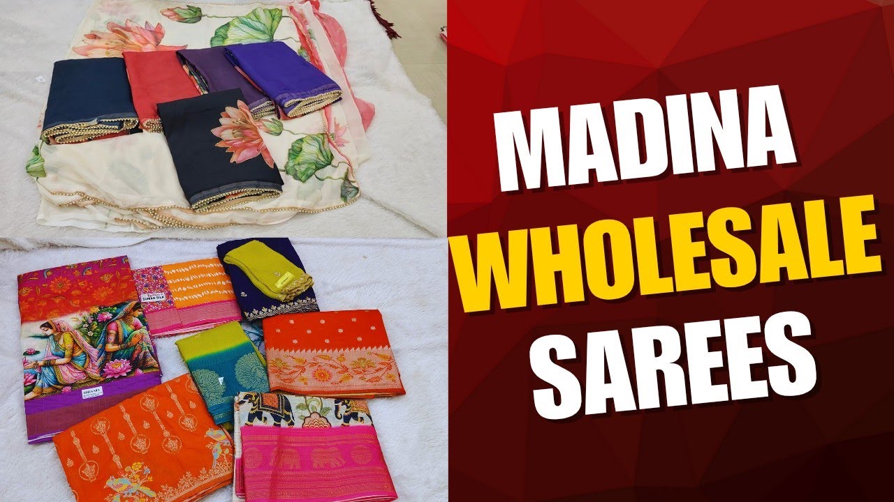 #madina wholesale sarees || Amarlal saree centre new sarees collection 