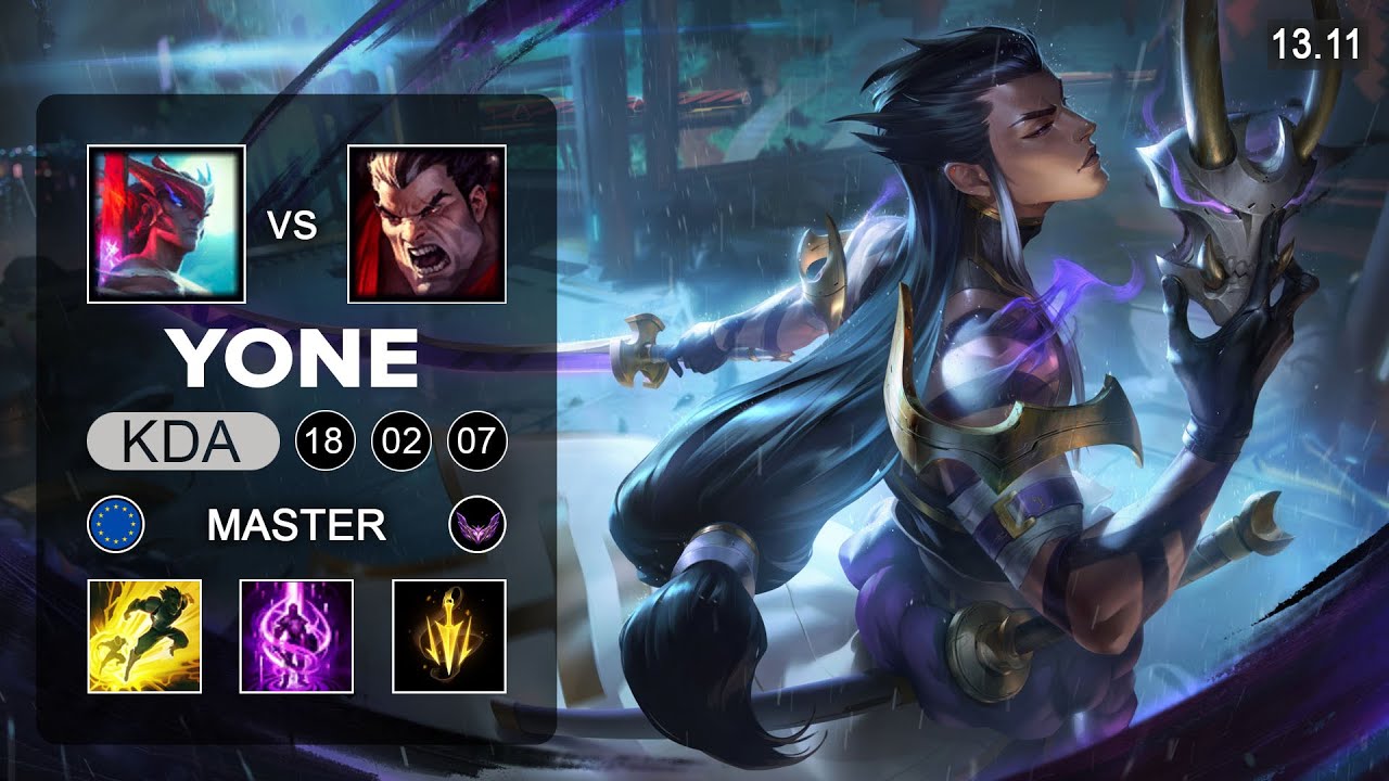 Yone vs Darius Top - EUW Master - Patch 13.11 Season 13
