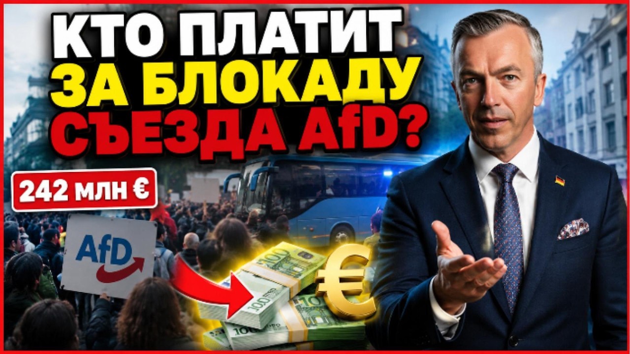 Профсоюзы за ваши деньги блокируют съезд AfD &mdash; и министр это хвалит