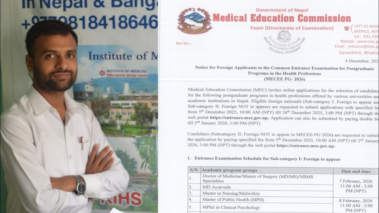 MD/MS In Nepal 2026 For Indian Students | MECEE-PG 2026 | PG In Nepal 2026 | Abhisek Yadav